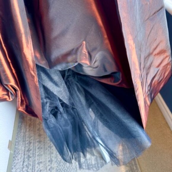 Gunne Sax Jessica McClintock Black Velvet Copper Ball Gown Vintage - Picture 6 of 16